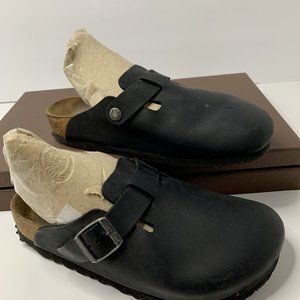 Birkenstock Womens Boston Sfb Black Mules EUR 37/240 L6 M4